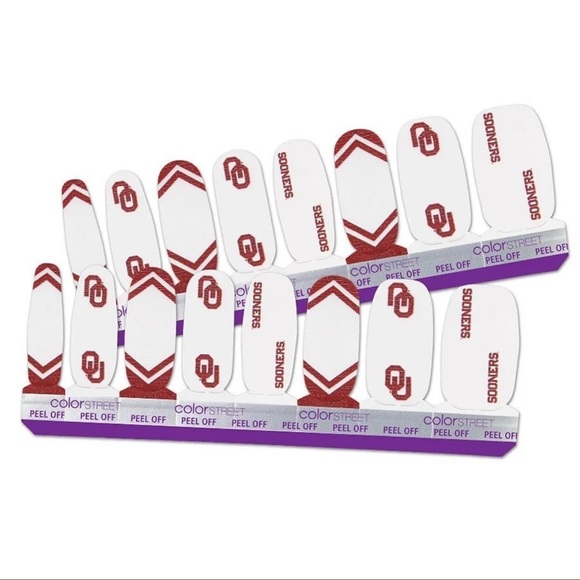 Color Street Collegiate Collection The University of Oklahoma Nail Polish Strips - Picture 3 of 5
